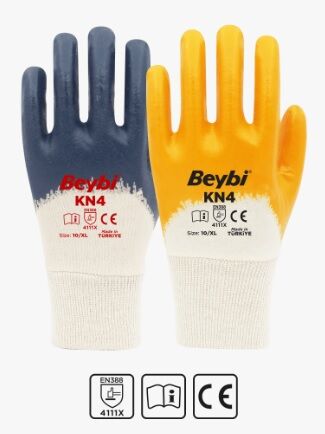 KN4 Pamuklu Nitril Eldiven