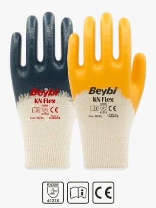 KN Flex Pamuklu Nitril Eldiven