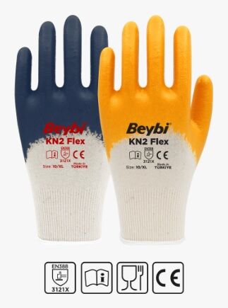 KN2 Flex Pamuklu Nitril Eldiven