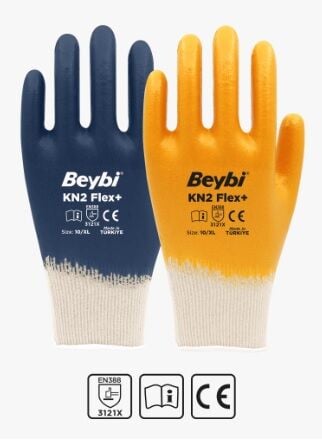KN2 Flex+ Pamuklu Nitril Eldiven