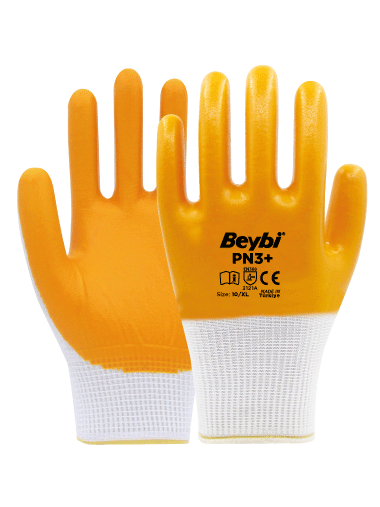 PN3+ Polyester Örme Nitril Eldiven