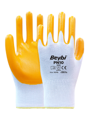 PN10 Polyester Örme Nitril Eldiven