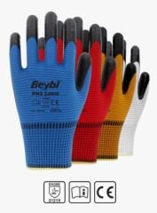 PN3 Zebra Polyester Örme Nitril Eldiven