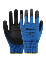 PN3 Zebra Polyester Örme Nitril Eldiven