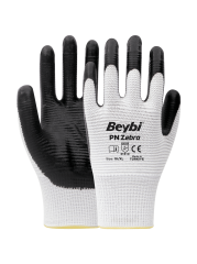 PN Zebra Polyester Örme Nitril Eldiven