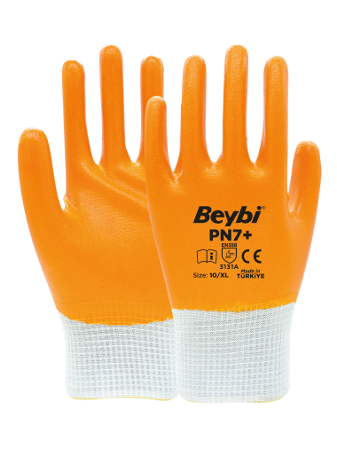 PN7+ Polyester Örme Nitril Eldiven