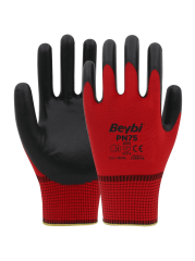 PN75 Polyester Örme Nitril Eldiven