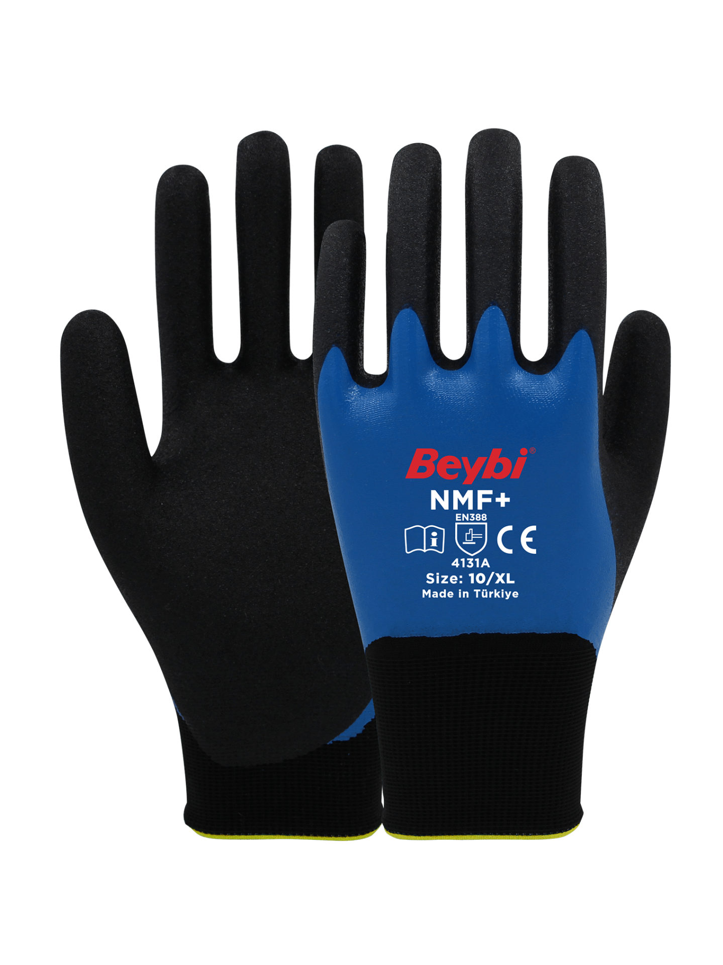 NMF+ Tam Kaplı Mikro Köpük Polyester Örme Nitril Eldiven