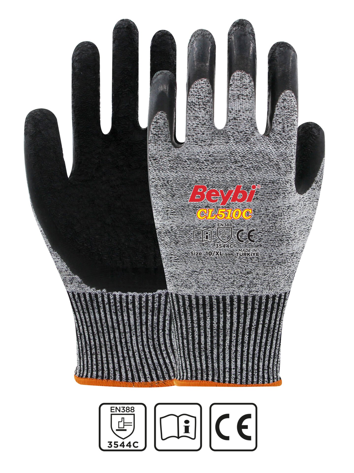 CL510C Lateks Kaplı Kesilmeye Dirençli Eldiven