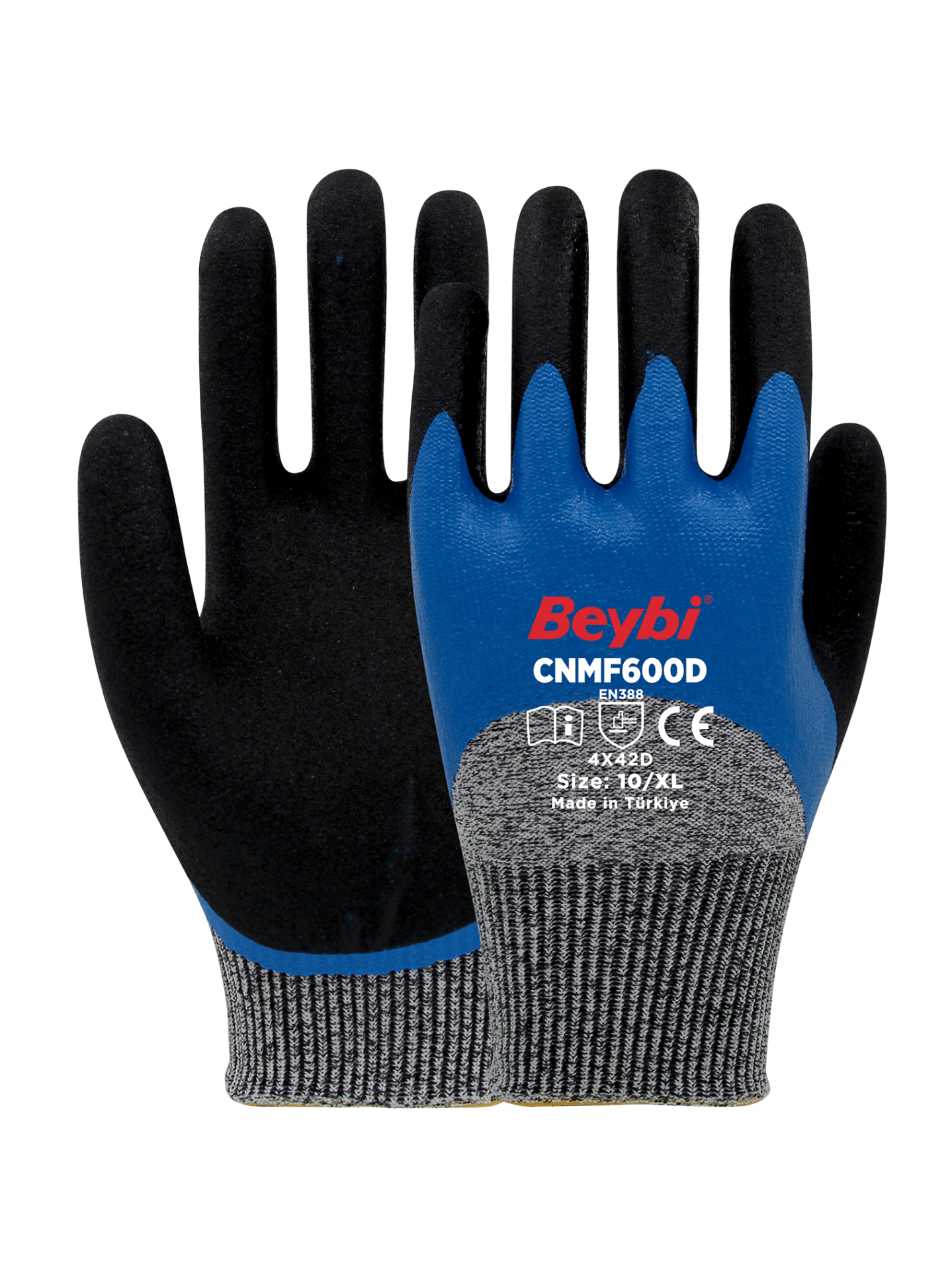 CNMF600D Çift Katlı Mikro Köpük Nitril Kaplı Kesilmeye Karşı Dirençli Eldiven