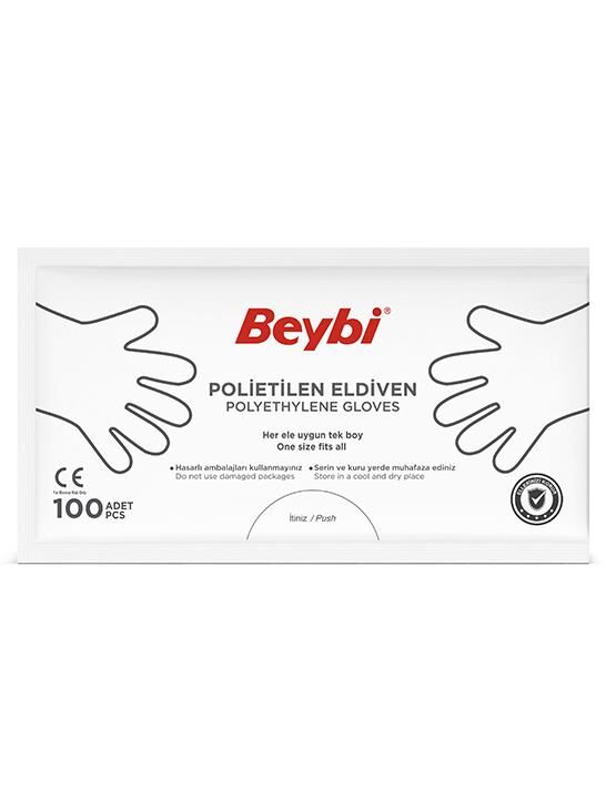 PET (Polietilen) Eldiven 6 GR- 100'lük Poşet