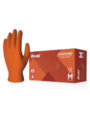 Diamond Turuncu Nitril Eldiven - 100'lük Kutu