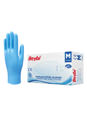 Pudrasız Mavi Nitril Eldiven - 100'lük Kutu