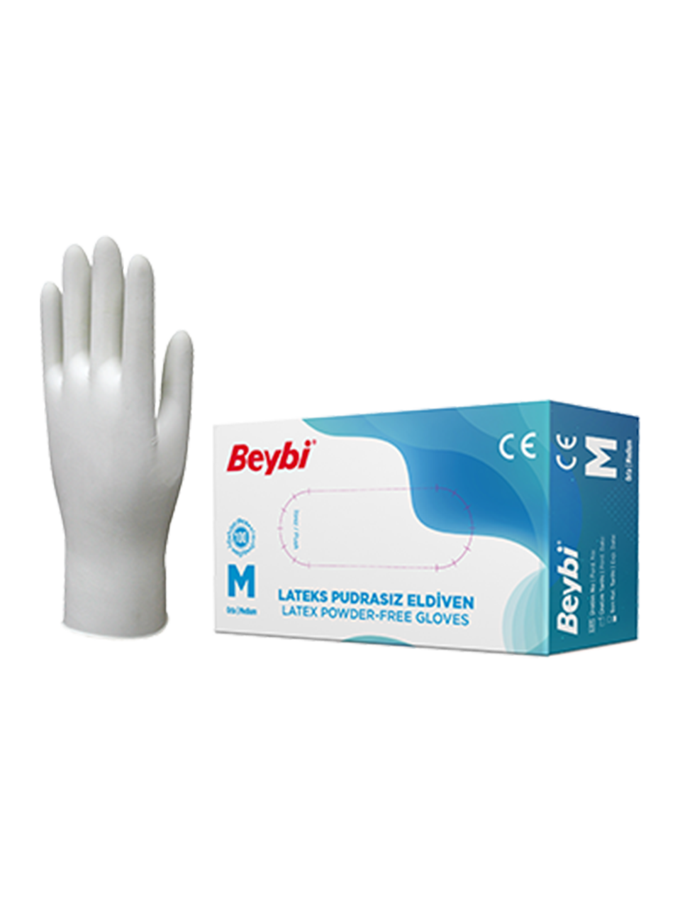 Lateks Pudrasız Eldiven - 100'lük Kutu