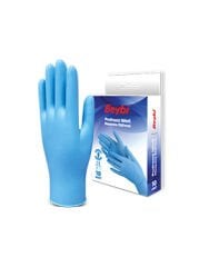 Pudrasız Mavi Nitril Muayene Eldiveni - 10'luk Kutu