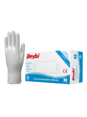 Pudralı Lateks Muayene Eldiveni - 100'lük Kutu