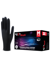 Njoy Pudrasız Siyah Nitril Eldiven - 100'lük Kutu